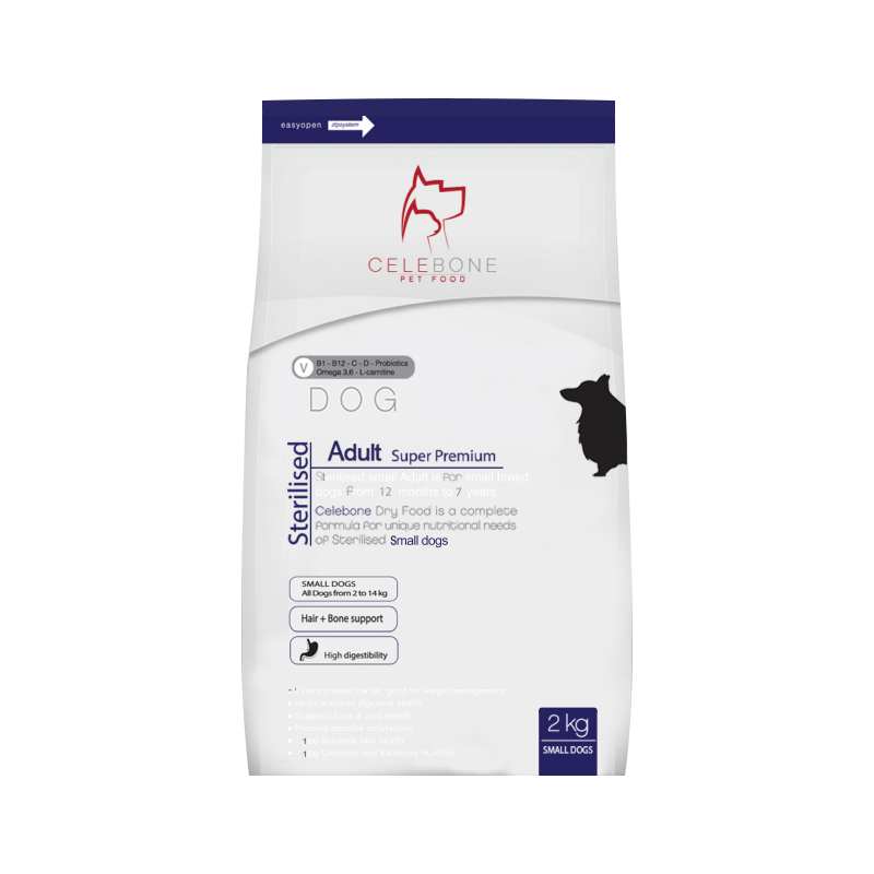 غذای خشک سگ بالغ نژاد کوچک سلبن مدل عقیم شده وزن 2 کیلوگرم